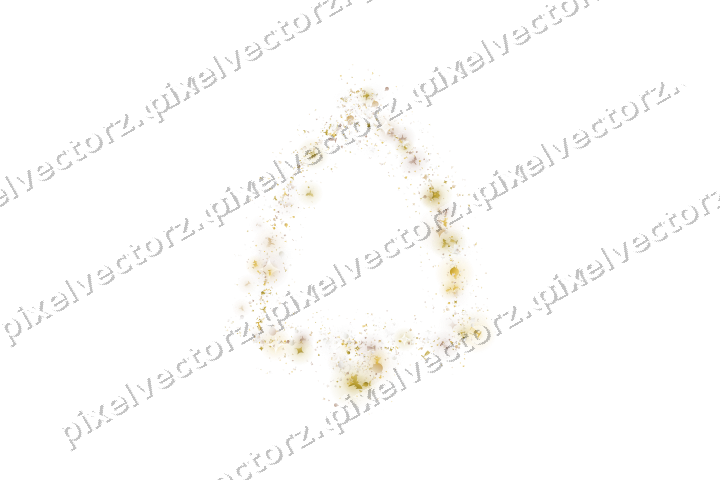 Nahtlose Glitzerglocke in Bernstein auf transparentem Grund