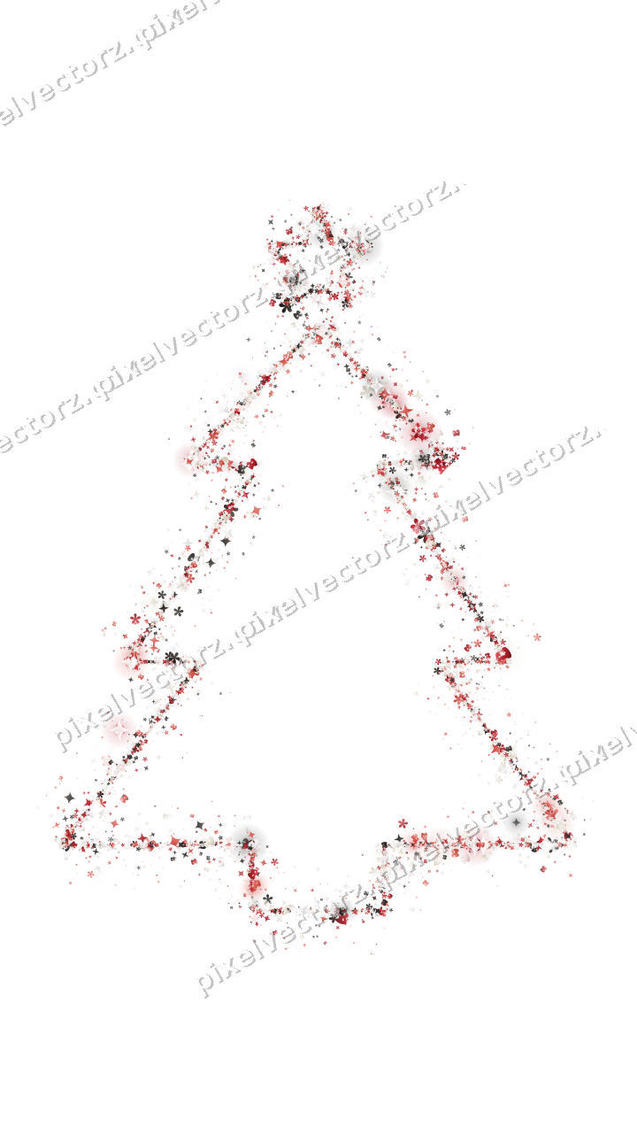 Nahtloser Glitzer-Weihnachtsbaum in Rot auf transparentem Grund