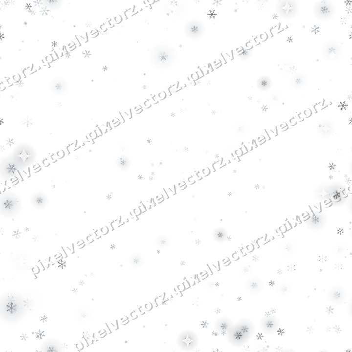 Nahtlose Glitzervignette aus Schneeflocken auf transparentem Grund