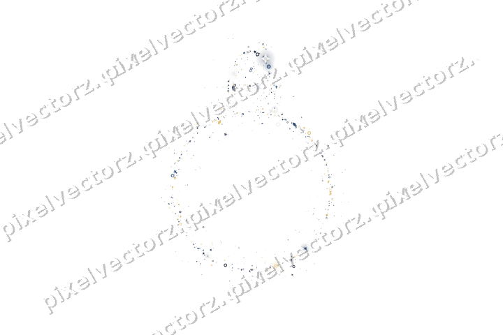 Nahtlose Glitzerkugel aus Sternen und Funken auf transparentem Grund