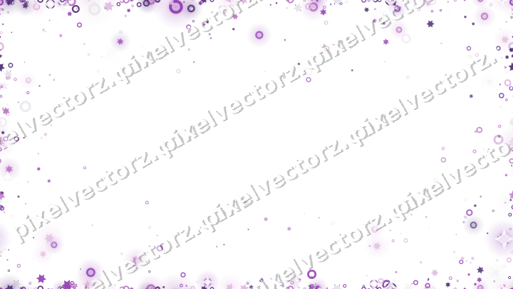 Nahtlose Glitzervignette in Violett auf transparentem Grund