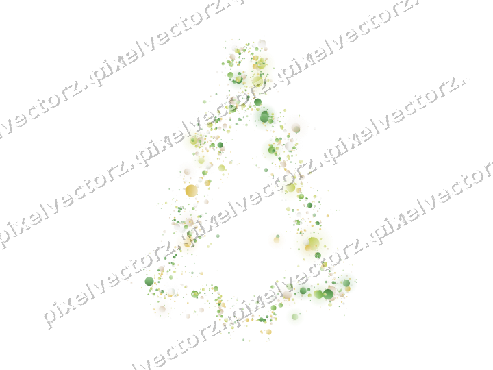 Nahtloser Glitzer-Weihnachtsbaum aus Punkten auf transparentem Grund