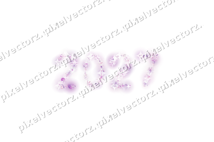 Nahtlose Glitzerzahl 2027 in Magenta auf transparentem Grund