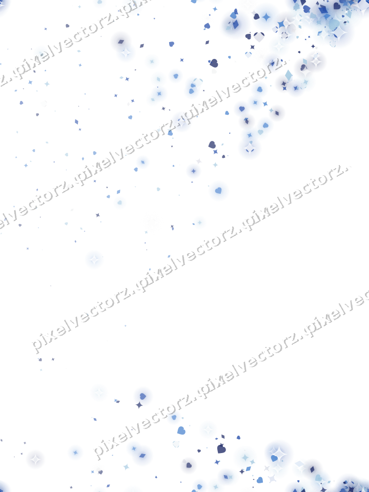 Nahtloser Glitzerfächer aus Funken und Herzen auf transparentem Grund