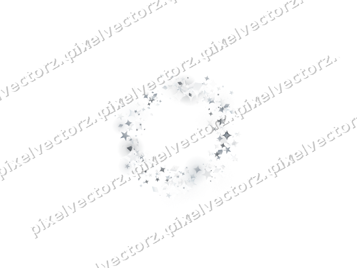 Nahtloser Glitzerkranz aus Sternen und Funken auf transparentem Grund