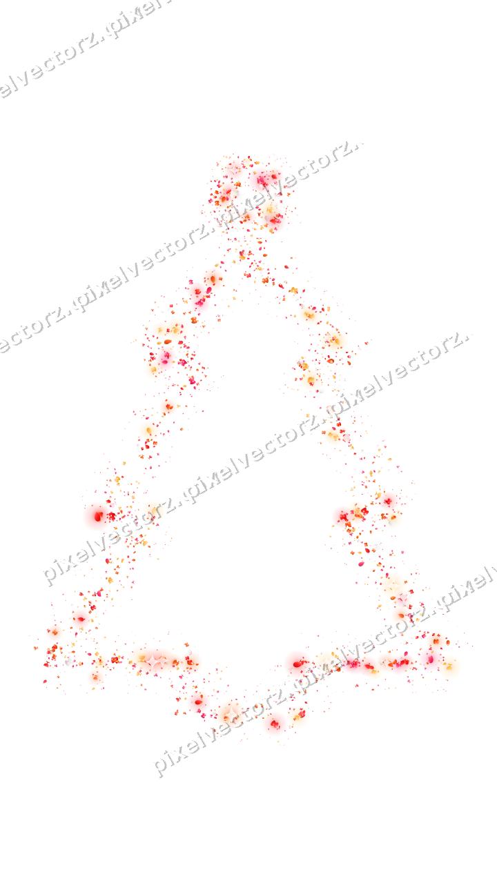 Nahtloser Glitzer-Weihnachtsbaum in Rot auf transparentem Grund