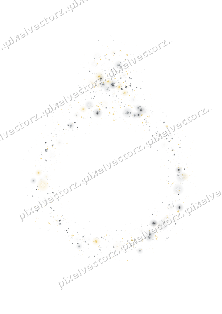 Nahtlose Glitzerkugel aus Funken und Hasen auf transparentem Grund