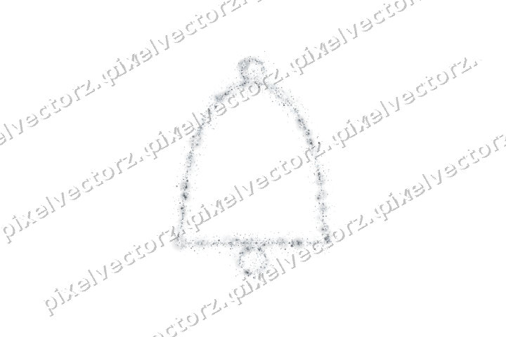 Nahtlose Glitzerglocke in Blassblau auf transparentem Grund