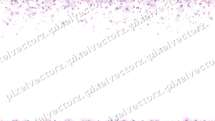 Nahtloser Glitzerregen aus Konfetti in Magenta auf transparentem Grund