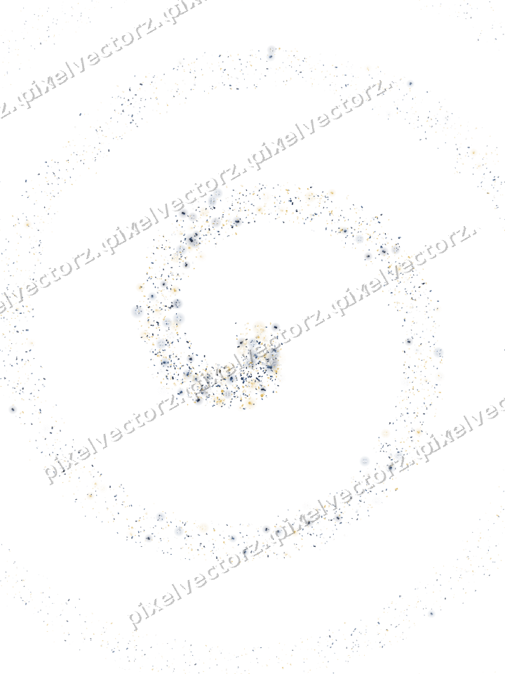 Nahtlose Glitzerspirale aus Hasen und Konfetti auf transparentem Grund