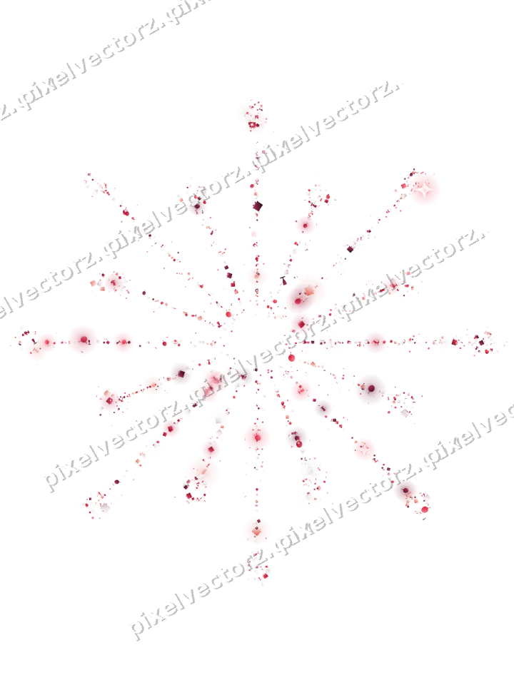 Nahtloses Glitzer-Feuerwerk in Rosa und Rot auf transparentem Grund