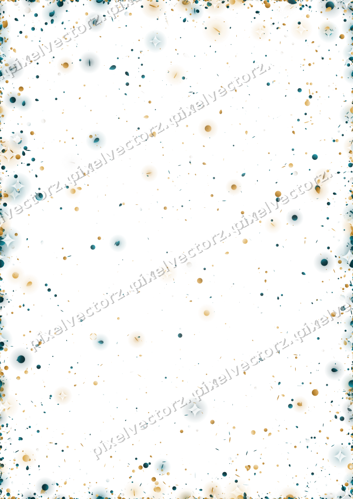 Nahtlose Glitzervignette aus Eiern und Punkten auf transparentem Grund