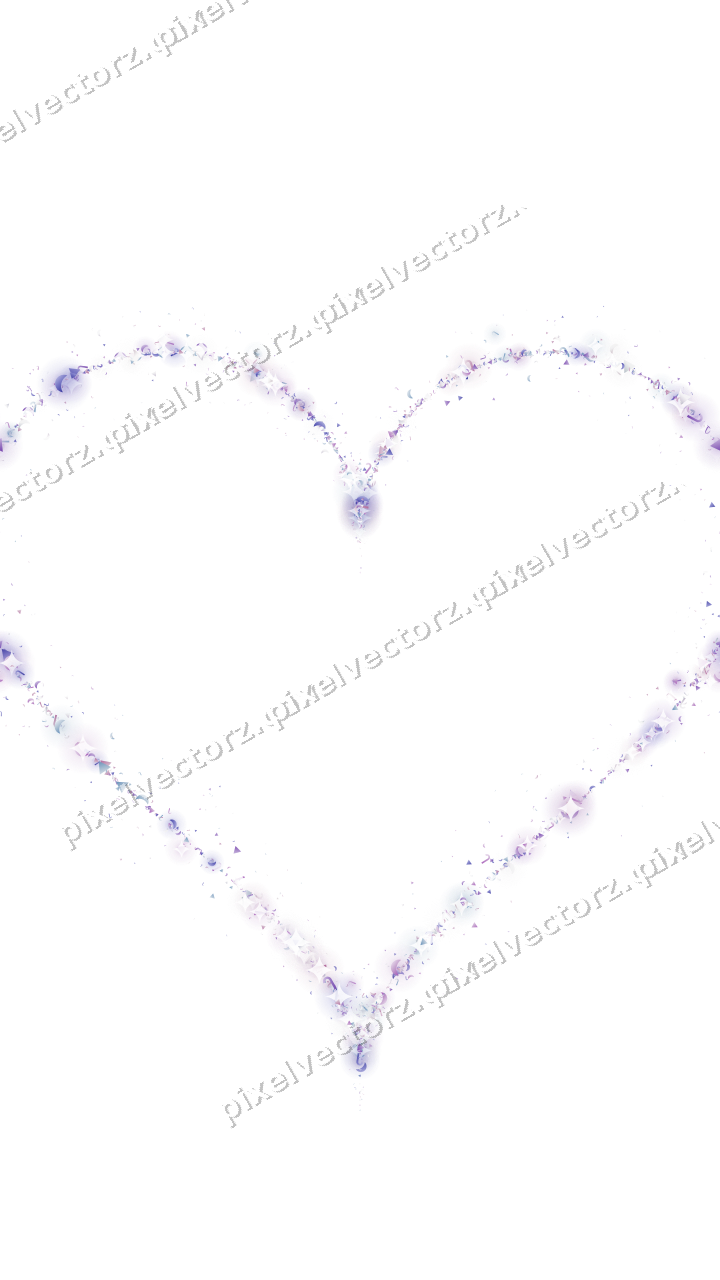Nahtloses Glitzerherz in Violett und Blau auf transparentem Grund