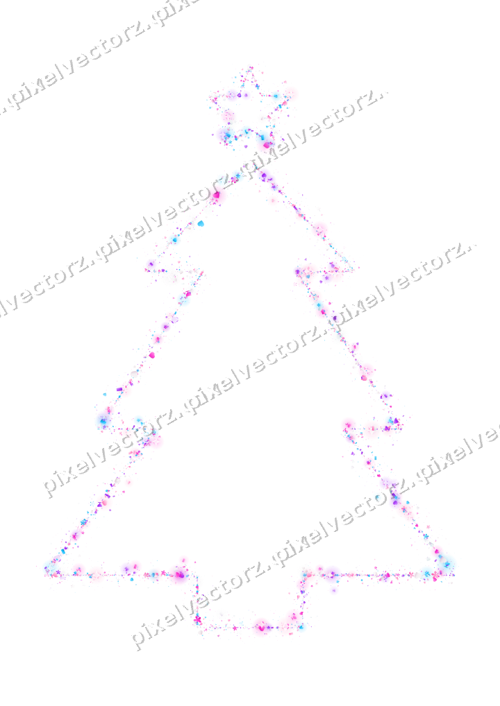 Nahtloser Glitzer-Weihnachtsbaum in Magenta auf transparentem Grund