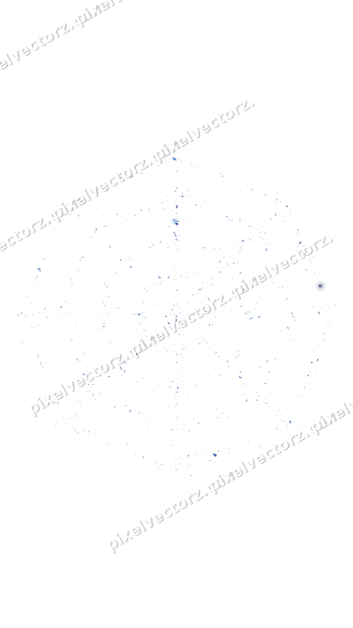 Nahtloses Glitzer-Spinnennetz in Blau auf transparentem Grund
