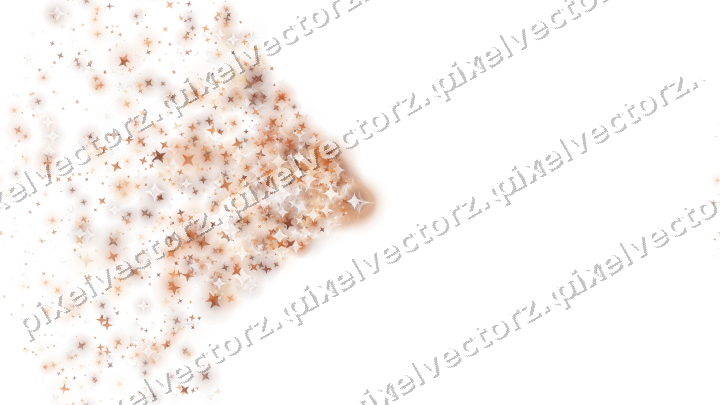 Nahtloser Glitzerfächer aus Sternen auf transparentem Grund