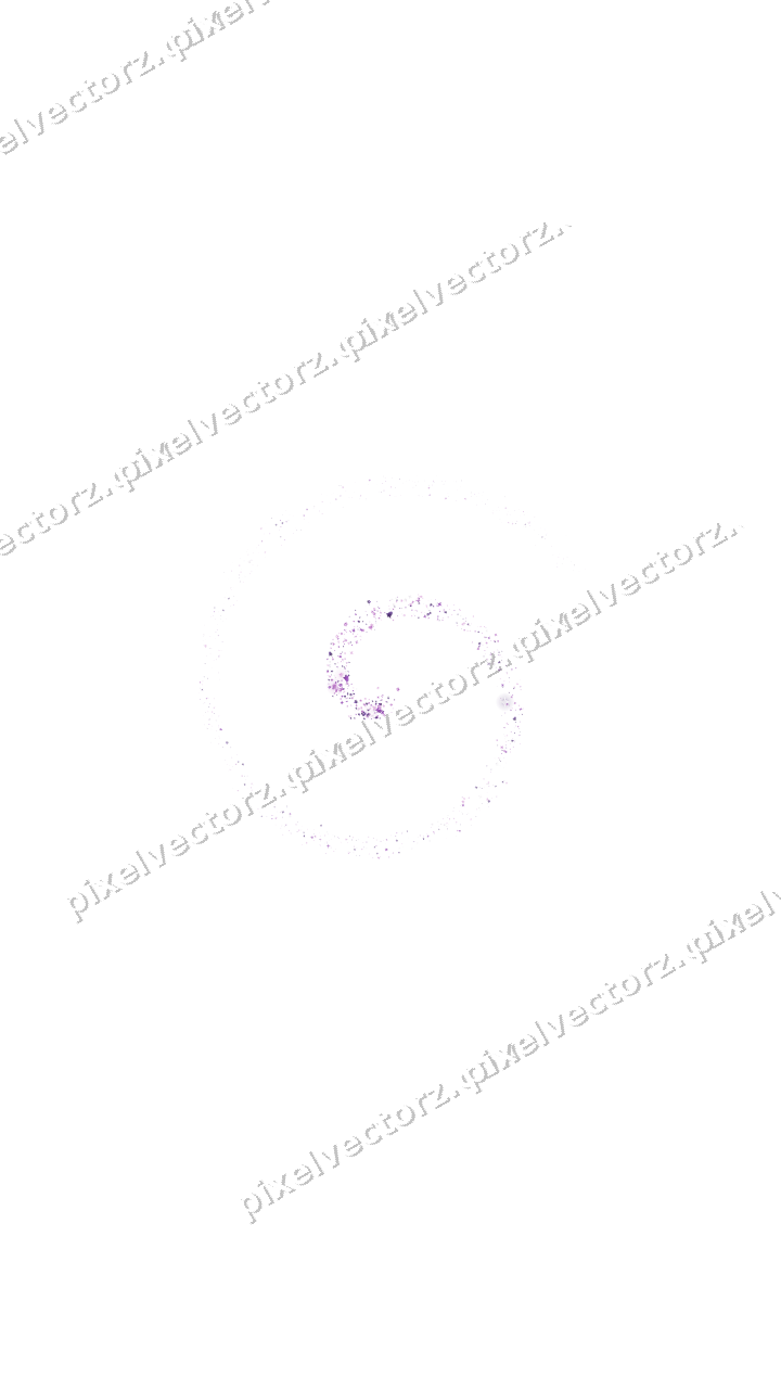 Nahtlose Glitzerspirale in Violett auf transparentem Grund