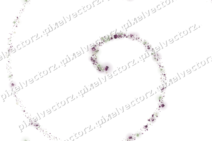 Nahtlose Glitzerspirale in Dunkelmagenta auf transparentem Grund
