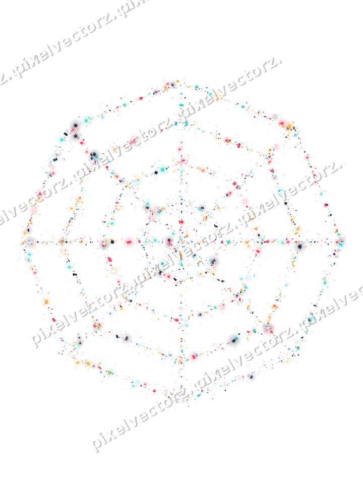 Nahtloses Glitzer-Spinnennetz in Rosa auf transparentem Grund