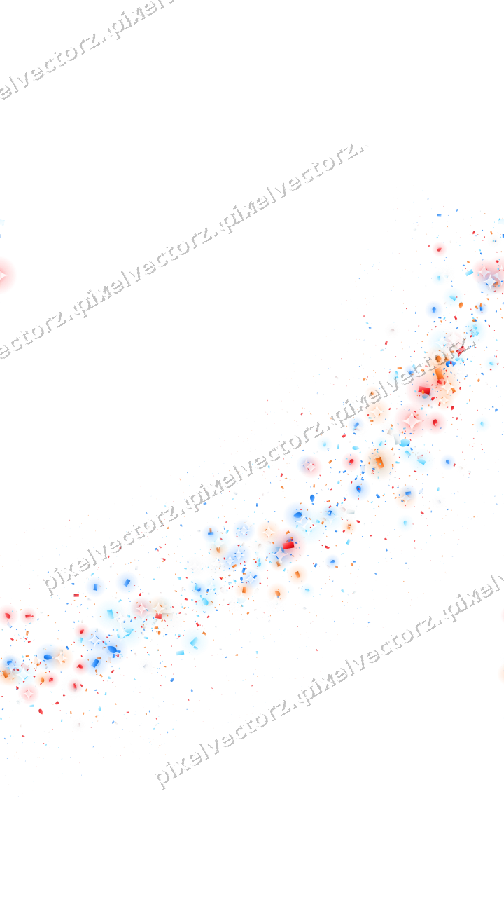 Nahtloser Glitzerbogen aus Eiern und Konfetti auf transparentem Grund
