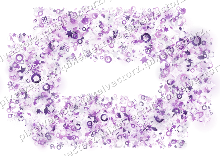 Nahtloser Glitzerrahmen in Violett auf transparentem Grund