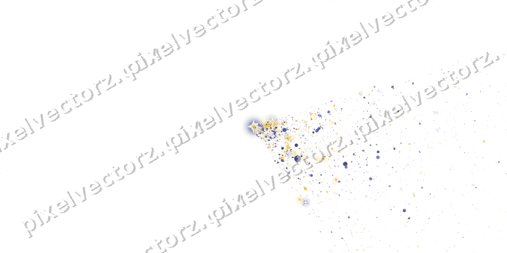 Nahtloser Glitzerfächer in Dunkelblau auf transparentem Grund