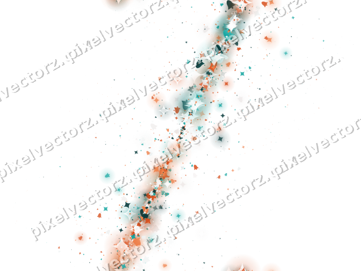 Nahtloses Glitzerband aus Funken und Glocken auf transparentem Grund