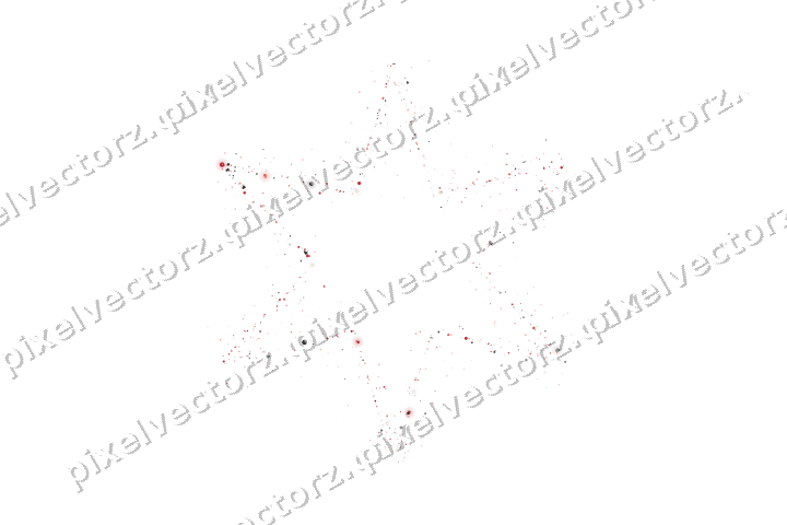 Nahtloser Glitzerstern aus Glocken und Hasen auf transparentem Grund