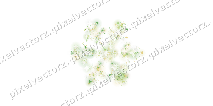 Nahtlose Glitzer-Schneeflocke in Limette auf transparentem Grund
