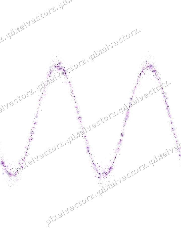 Nahtlose Glitzerwelle aus Dreiecken in Violett auf transparentem Grund