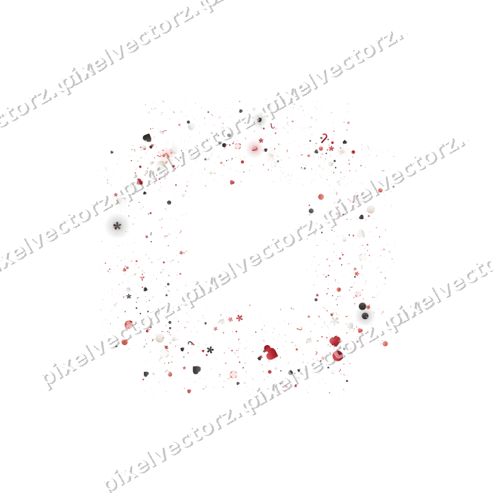 Nahtloser Glitzerrahmen aus Herzen und Blüten auf transparentem Grund