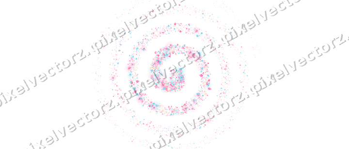 Nahtlose Glitzerspirale in Rosa und Türkis auf transparentem Grund