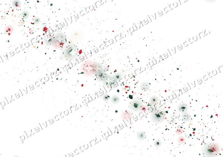 Nahtloses Glitzerband in Dunkelgrün und Rot auf transparentem Grund
