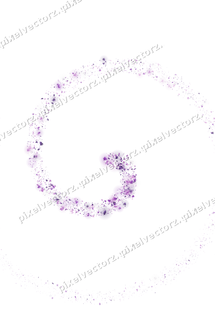 Nahtlose Glitzerspirale in Violett auf transparentem Grund