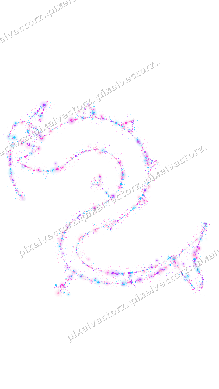 Nahtloser Glitzerdrache in Magenta und Violett auf transparentem Grund