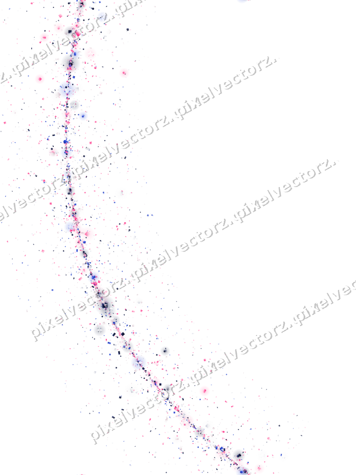 Nahtloser Glitzerbogen in Rosa und Blau auf transparentem Grund