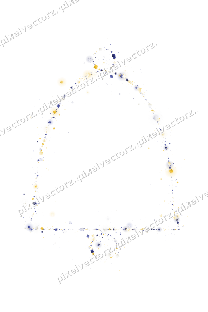 Nahtlose Glitzerglocke aus Geschenken auf transparentem Grund