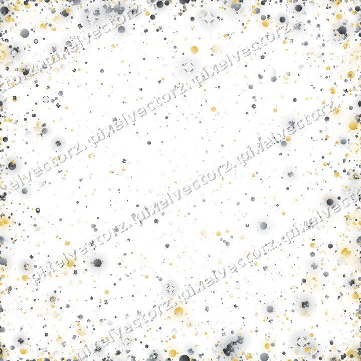 Nahtlose Glitzervignette in Bernstein und Grau auf transparentem Grund