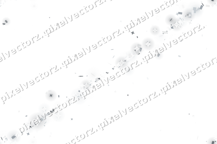 Nahtloses Glitzerband aus Funken und Konfetti auf transparentem Grund