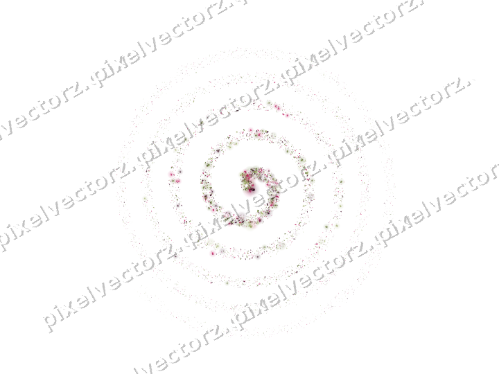 Nahtlose Glitzerspirale in Limette und Rosa auf transparentem Grund