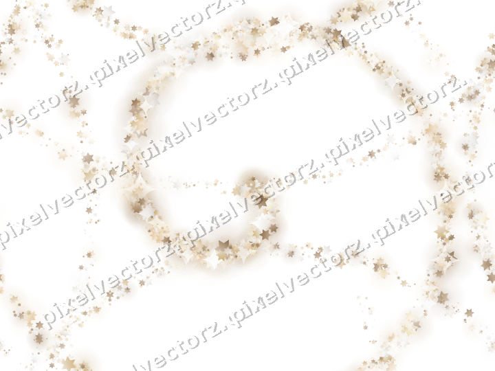 Nahtlose Glitzerspirale aus Sternen auf transparentem Grund