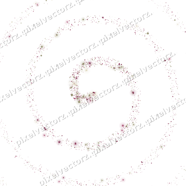 Nahtlose Glitzerspirale in Dunkelrosa und Gelb auf transparentem Grund