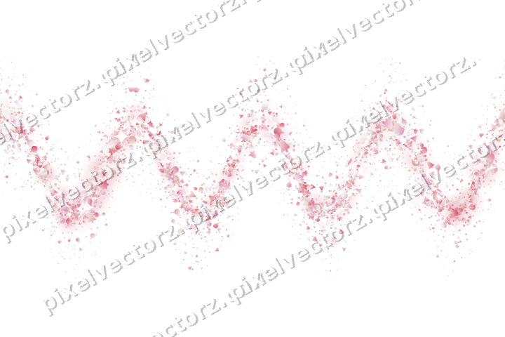 Nahtlose Glitzerwelle in Blassrosa auf transparentem Grund