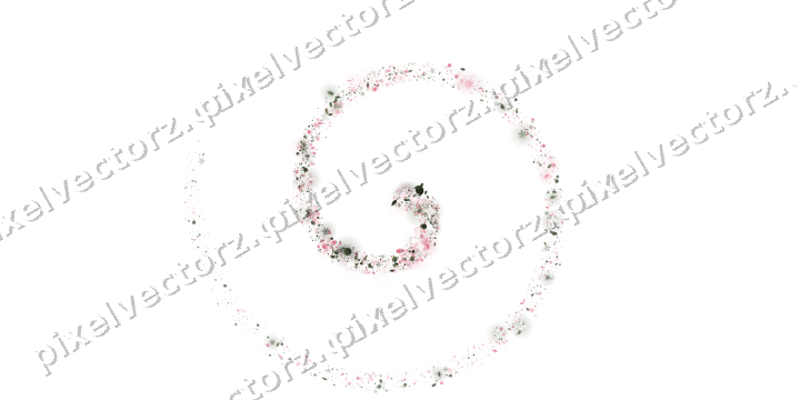 Nahtlose Glitzerspirale in Rosa auf transparentem Grund