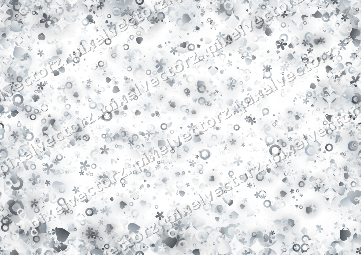 Nahtlose Glitzervignette aus Herzen und Blüten auf transparentem Grund