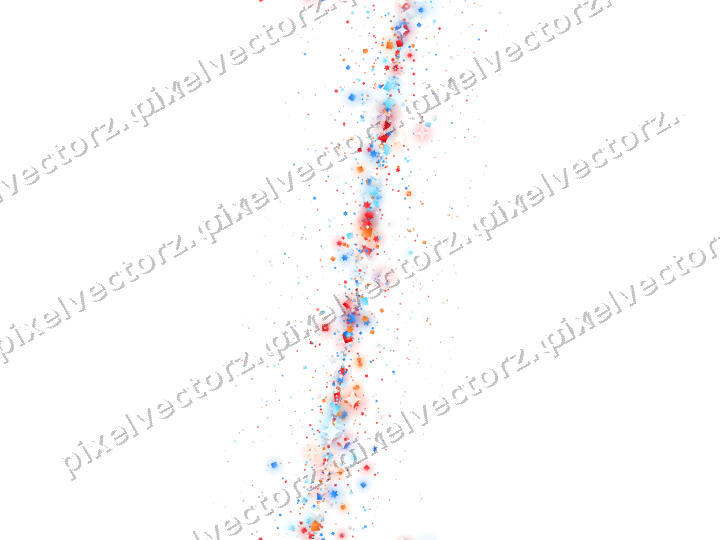 Nahtloser Glitzerbogen in Blau und Rot auf transparentem Grund