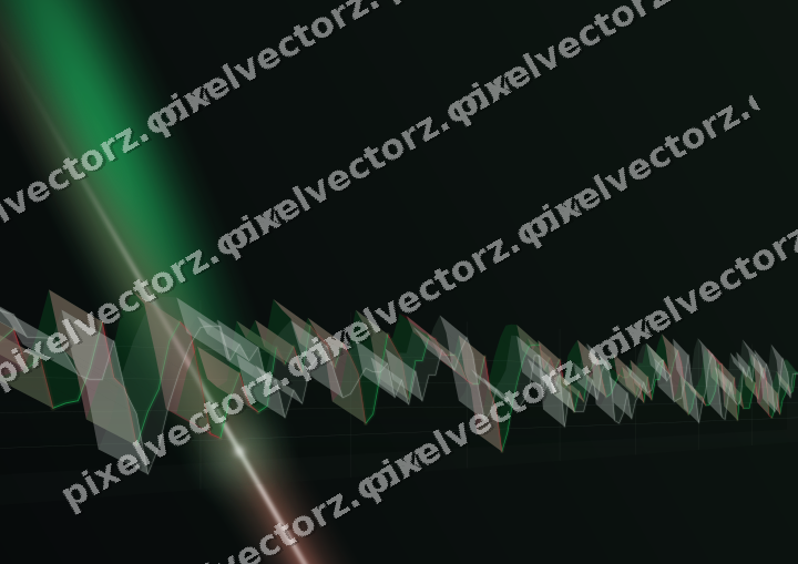 Leuchtender Neon Diagramm Hintergrund in Grün und Rot