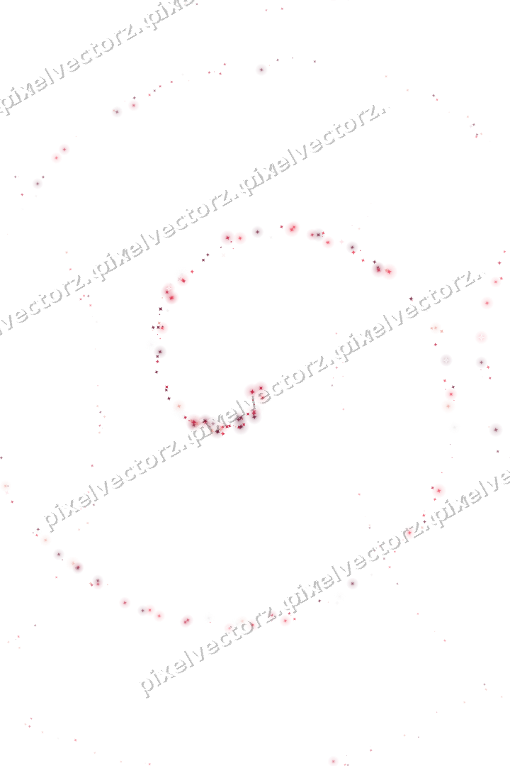 Nahtlose Glitzerspirale aus Funken in Rosa auf transparentem Grund