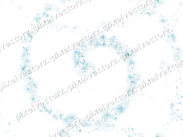 Nahtlose Glitzerspirale aus Sternen und Ringen auf transparentem Grund