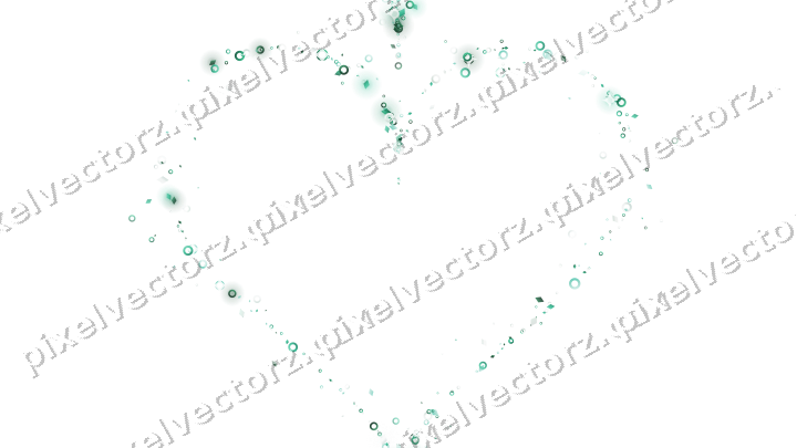 Nahtloses Glitzerherz aus Ringen und Rauten auf transparentem Grund